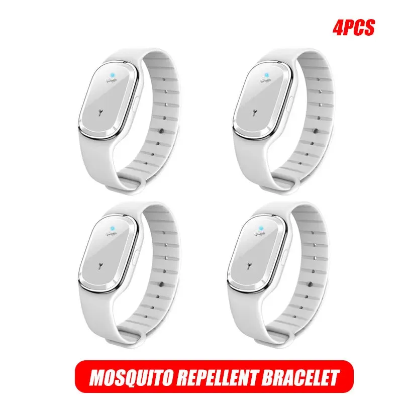 Ultrasonic Mosquito Repellent Bracelet Outdoor Portable Mosquito Repellent Electronic USB Rechargeable Bionic Wave Anti Mosquito