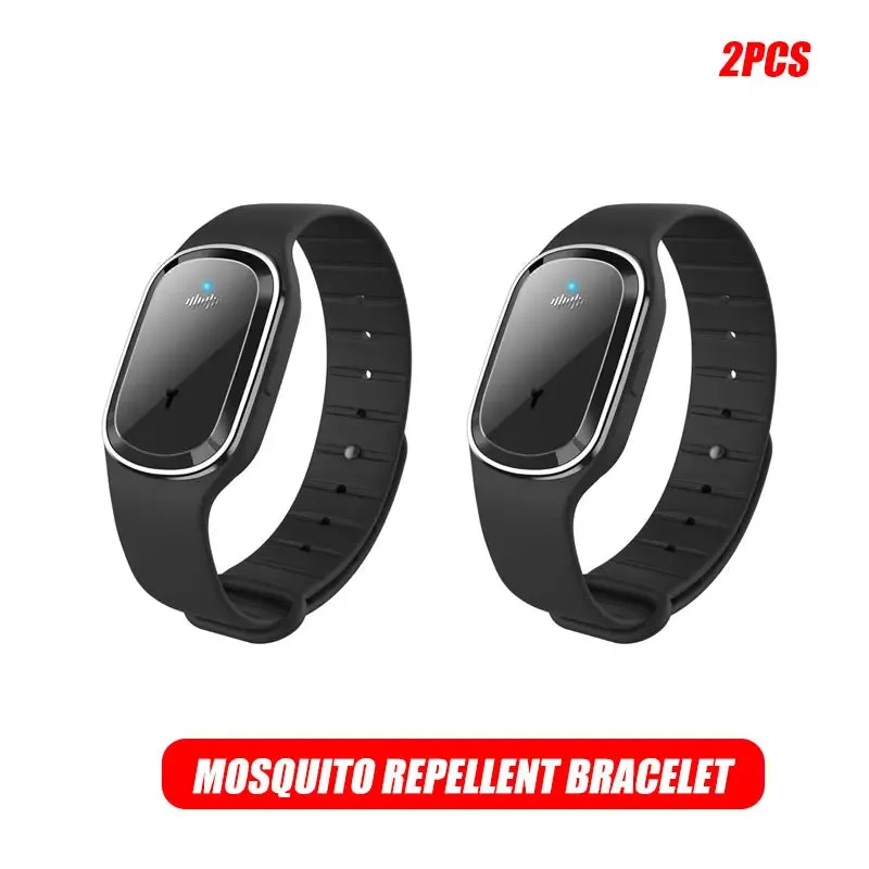 Ultrasonic Mosquito Repellent Bracelet Outdoor Portable Mosquito Repellent Electronic USB Rechargeable Bionic Wave Anti Mosquito