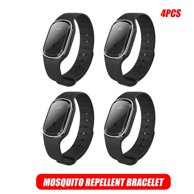 Ultrasonic Mosquito Repellent Bracelet Outdoor Portable Mosquito Repellent Electronic USB Rechargeable Bionic Wave Anti Mosquito