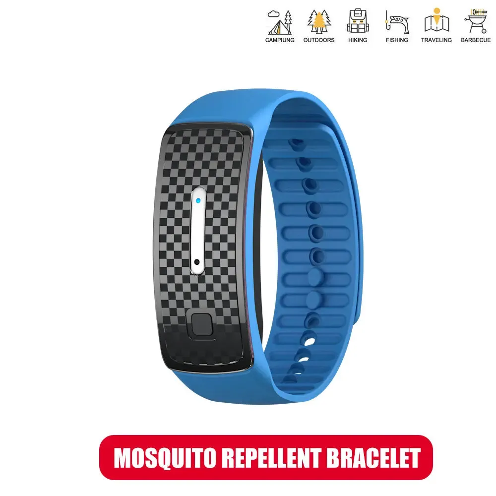 Ultrasonic Mosquito Repellent Bracelet Outdoor Portable Mosquito Repellent Electronic USB Rechargeable Bionic Wave Anti Mosquito