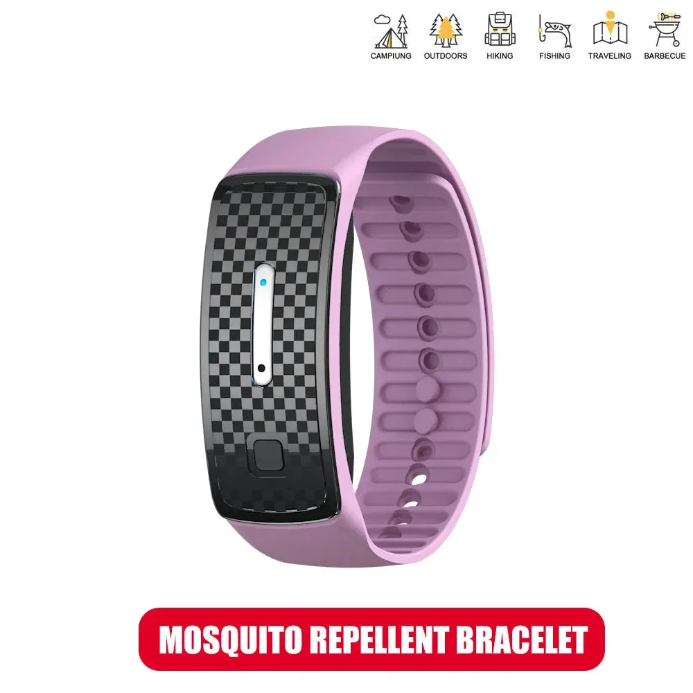 Ultrasonic Mosquito Repellent Bracelet Outdoor Portable Mosquito Repellent Electronic USB Rechargeable Bionic Wave Anti Mosquito