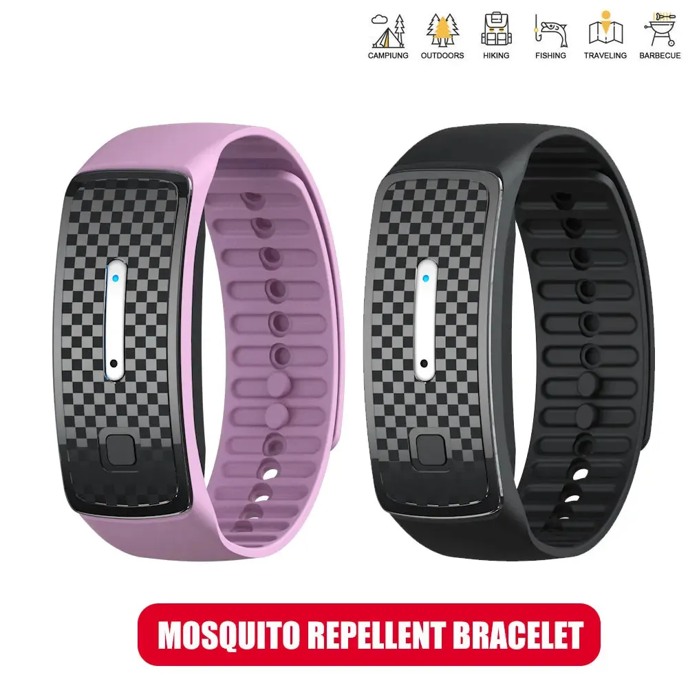 Ultrasonic Mosquito Repellent Bracelet Outdoor Portable Mosquito Repellent Electronic USB Rechargeable Bionic Wave Anti Mosquito