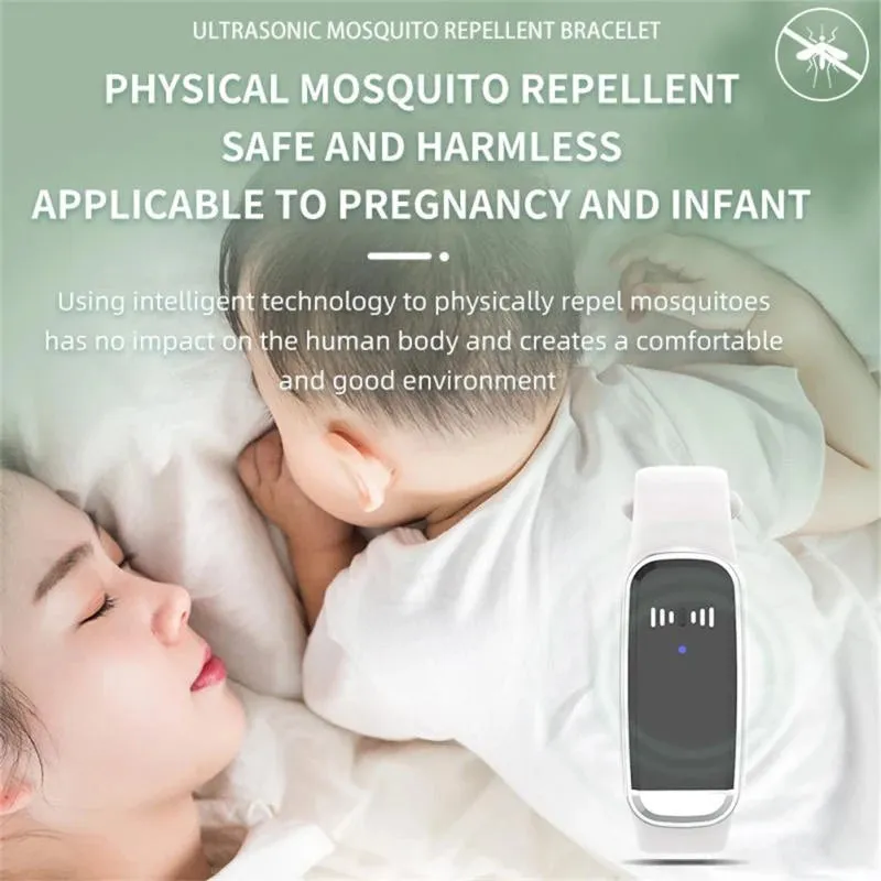 Ultrasonic Mosquitoes Repeller Bracelet Smart Prevent Mosquitoes Wrist Watch Bracelet