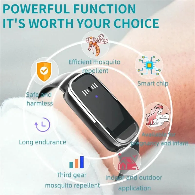 Ultrasonic Mosquitoes Repeller Bracelet Smart Prevent Mosquitoes Wrist Watch Bracelet