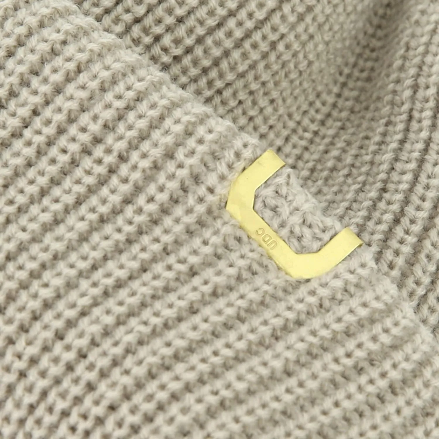 UNDERCONTROL Gold Brass Label Unisex Fall Winter Short Thick Cuffed Rollup Warm Beanie Korea Trawler Fisherman Knit Skull Hat