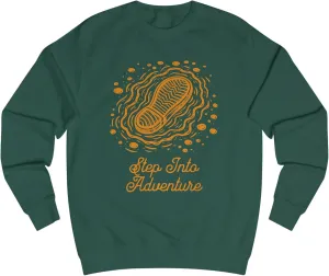 Unisex Sweatshirt - Step Into Adventure, Hiking Sweatshirt, Trekking Sweatshirt, Gift for Adventure lover