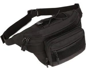 UNISTRENGH Military Fanny Pack Tactical Waist Bag Pack Water-resistant Hip Belt Bag Pouch for Outdoor Bumbag (Black)