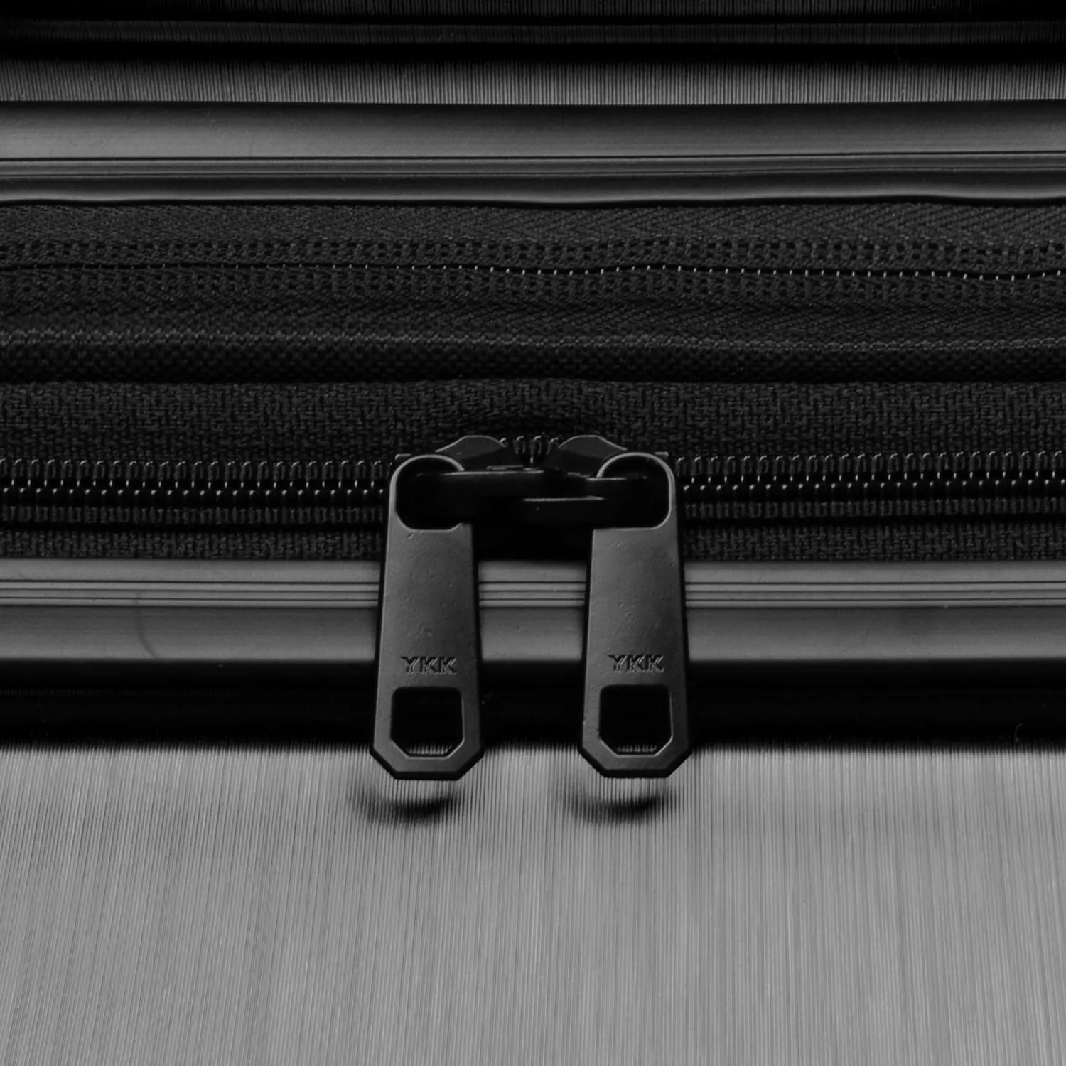 U.S. Traveler Boren Polycarbonate Hardside Rugged Travel Suitcase Luggage with 8 Spinner Wheels, Aluminum Handle, Black, 2-Piece Set, USB Port in Carry-On