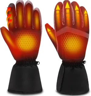 USB Heated Gloves - Battery Powered Electric Touchscreen, Waterproof & Windproof for Men, Women, Camping, Skiing, Hiking, Working