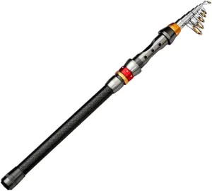 VALINK Portable Fishing Rod, Telescopic Fishing Rod, Carbon Spinning Pole Reel 1.8/2.1/2.4/2.7/3.0/3.6m Sea Rods Portable Tackle