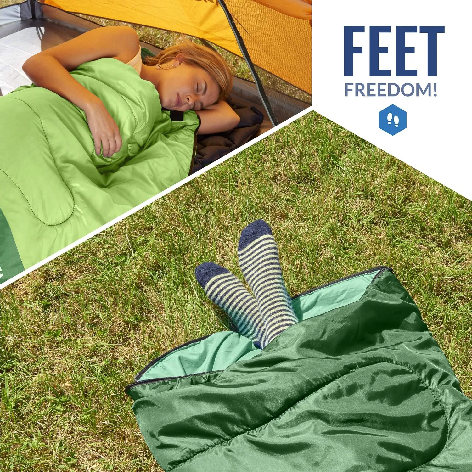 VENTURE 4TH Backpacking Sleeping Bag – XXL, Double and Single Sizes - Lightweight Warm & Cold Weather Sleeping Bags for Adults, Kids & Couples – Ideal for Hiking, Camping & Outdoor Adventures