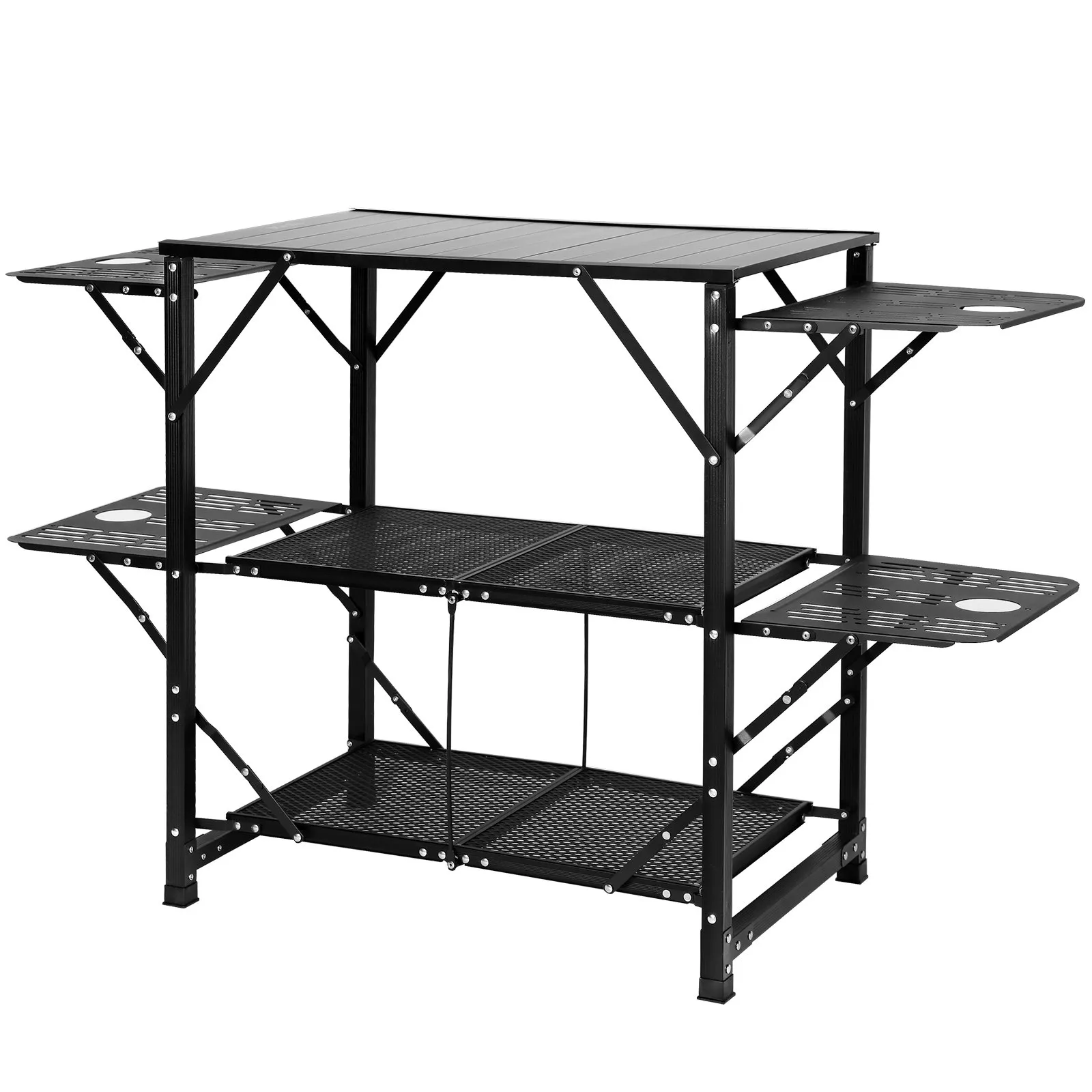 VEVOR Camping Kitchen Table - Folding Portable Cook Station with Carrying Bag