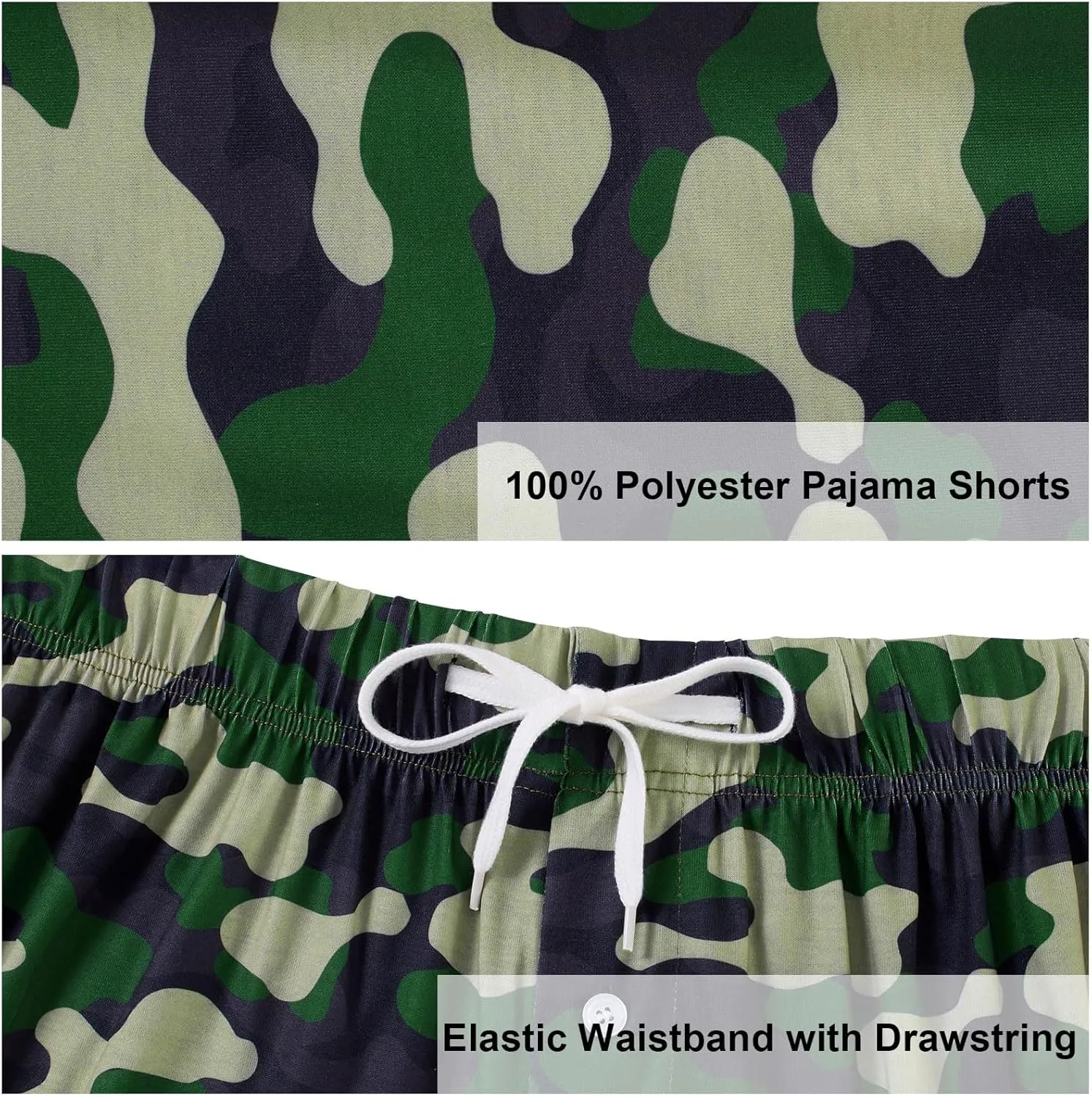 Vogseek Pajama Shorts for Men, Men's Pajama Bottoms, Sleep wear Pjs Pants