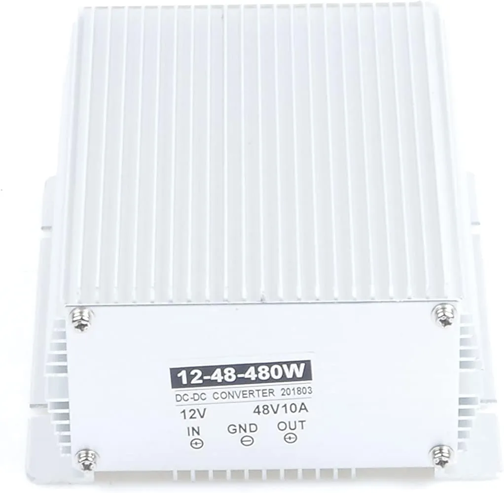 Voltage Converter Regulator DC/DC DC 12V (10V-18V) Step-Up to DC 48V 10A 480W Power Boost Waterproof (10A)