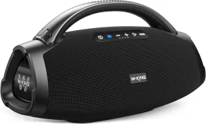 W-KING 300W Max Loudest Bluetooth Speaker, Massive Bass, IPX7 Waterproof Party Large Speaker w/Subwoofer 7.5“/Sound APP/EQ/Fast Charging/Stereo Pair/OTG/TF/USB/AUX, Portable Wireless Outdoor Boombox