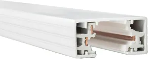 WAC Lighting H Track 8FT Single Circuit Field Cuttable 120V Track for H Style 3-Wire Track Fixtures with 2 Endcaps in White