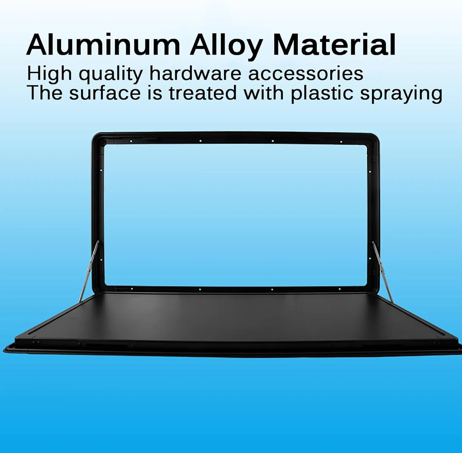 Wall Mounted Table, Foldable Picnic Table, Premium Aluminum Alloy Table for Campervan, Lockable Wall Table Kit Ideal for Campervans and Motorhomes (White-60x45cm(23.6x17.7in)