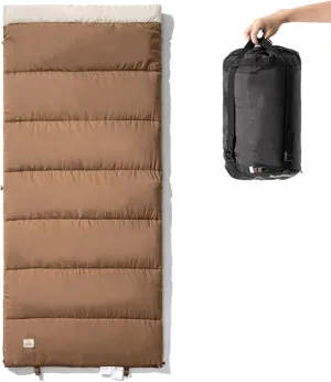 Warm Weather Sleeping Bag, Portable Camping Can Be Assembled Lightweight 3 Season Compact Sleeping Bags with Carry Bag