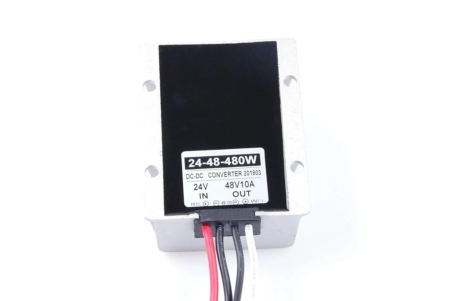 Waterproof DC 24V Step Up to 48V 10A 480W Voltage Boost Converter Regulator Power Supply (in 24V (18-32V), 48V 10A)