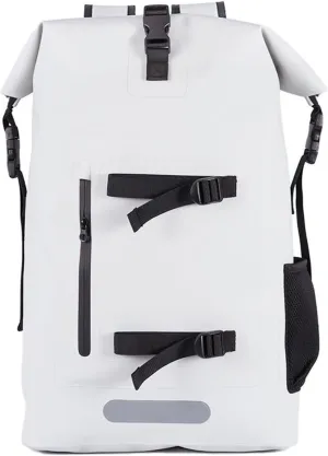 Waterproof Dry Bag Backpack, 30L, TPU Fabric, Reflective Strip, Adjustable Straps, for Hiking, Kayaking, Camping(White)