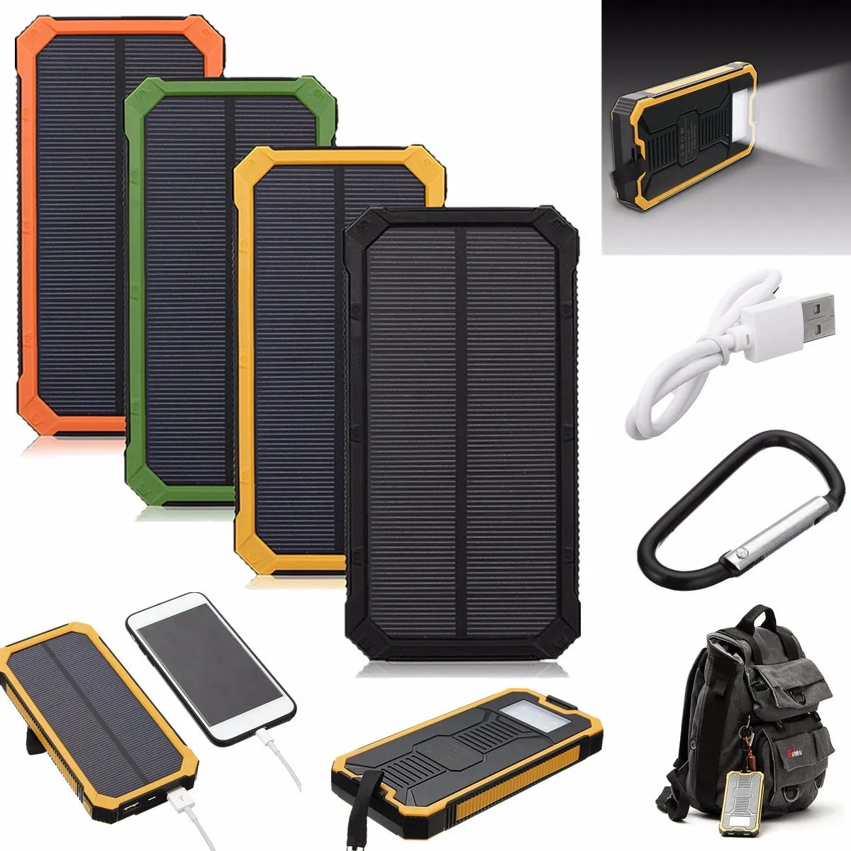 Waterproof Portable Battery Pack with Flash Light