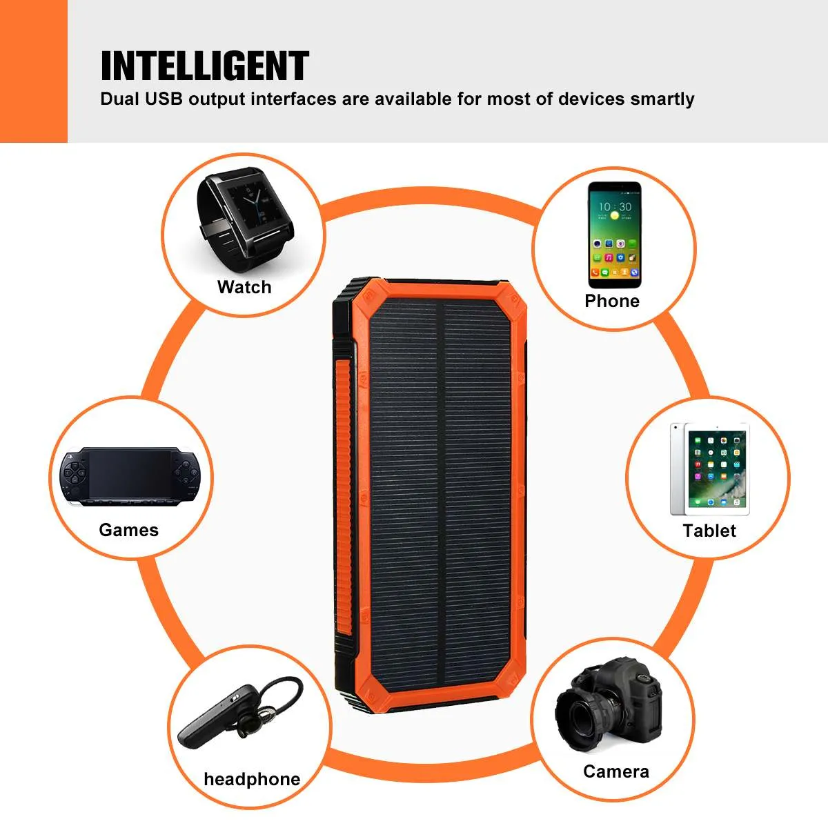 Waterproof Portable Battery Pack with Flash Light
