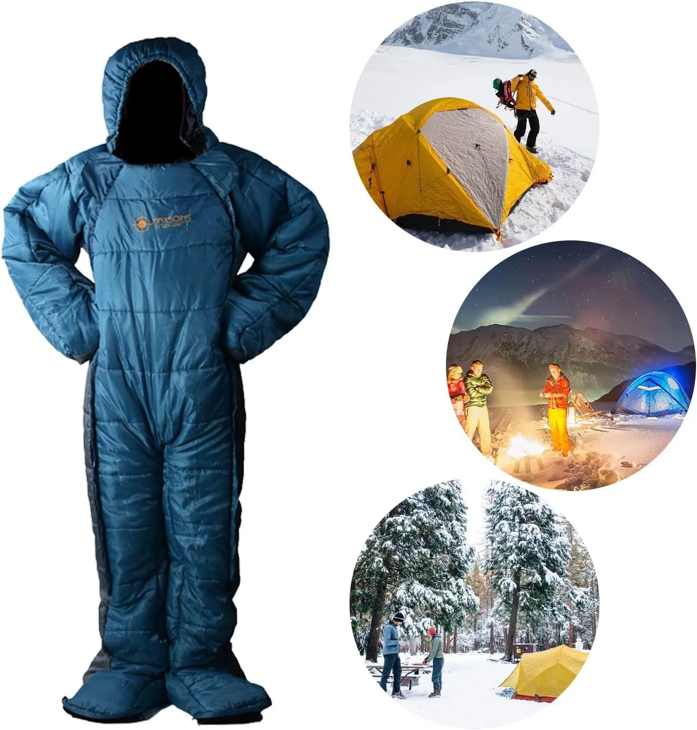 Wearable Sleeping Bag- Winter Warmerbag | Wearable Human Sleeping Bag, Hoodie Quilted Warm Thermal Coat, Windproof Temporary Rest Human Sleeping Bag Cold Protection for Hiking Camping