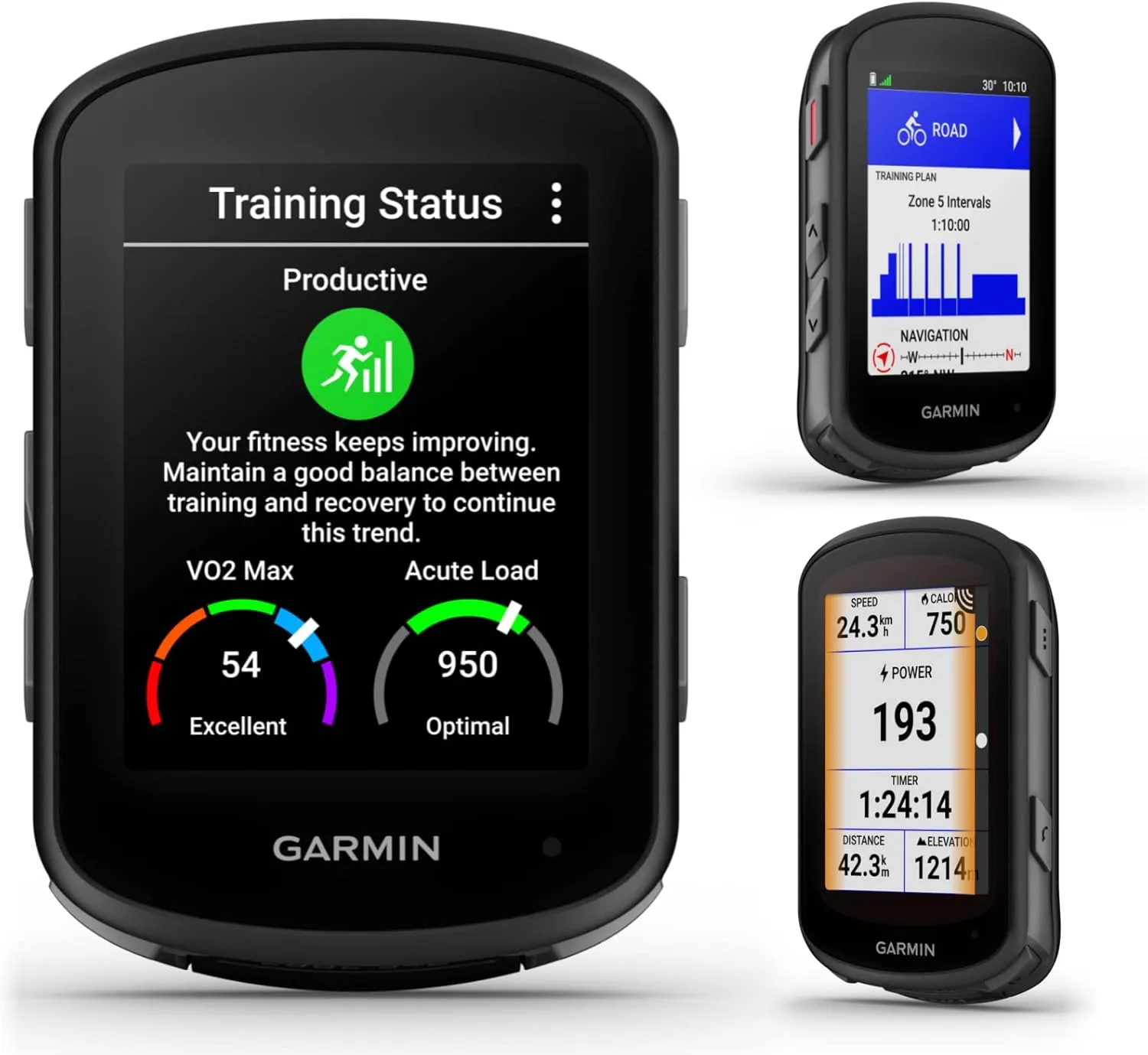 Wearable4U - Garmin Edge 540 Solar GPS Cycling Computer, Button Controls, Advanced Navigation with E-Bank Bundle