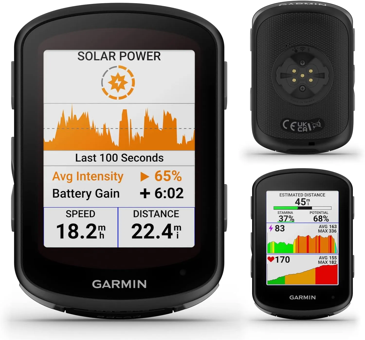 Wearable4U - Garmin Edge 540 Solar GPS Cycling Computer, Button Controls, Advanced Navigation with E-Bank Bundle