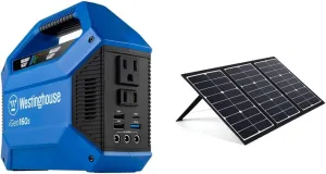 Westinghouse iGen160s and Solar Generator, 150 Peak Watts and 100 Rated Watts, with Portable 60W Solar Panel for iGen160s, 200s, 300s, 600s and 1000s Portable Power Stations