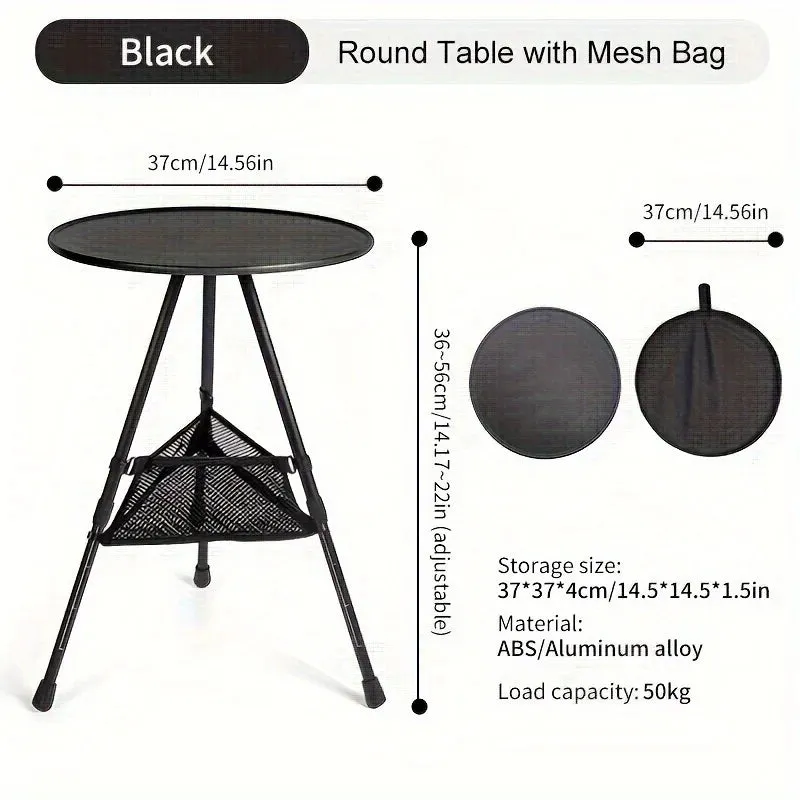 WESTTUNE 2 Pcs Set Camping Round Table