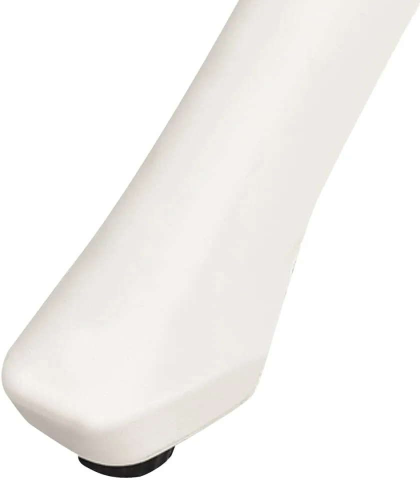 White Garden Table Medium Outdoor Furniture, Cast Aluminum, Camping, Durable, Dining, Side Table