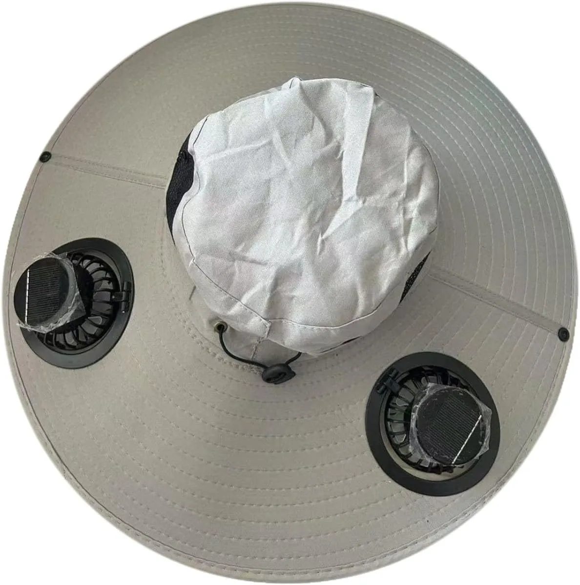 Wide Brim Solar Fan Hat for Outdoor Activities, Rechargeable Built-in Fans, Lightweight & Breathable, for Fishing, Camping