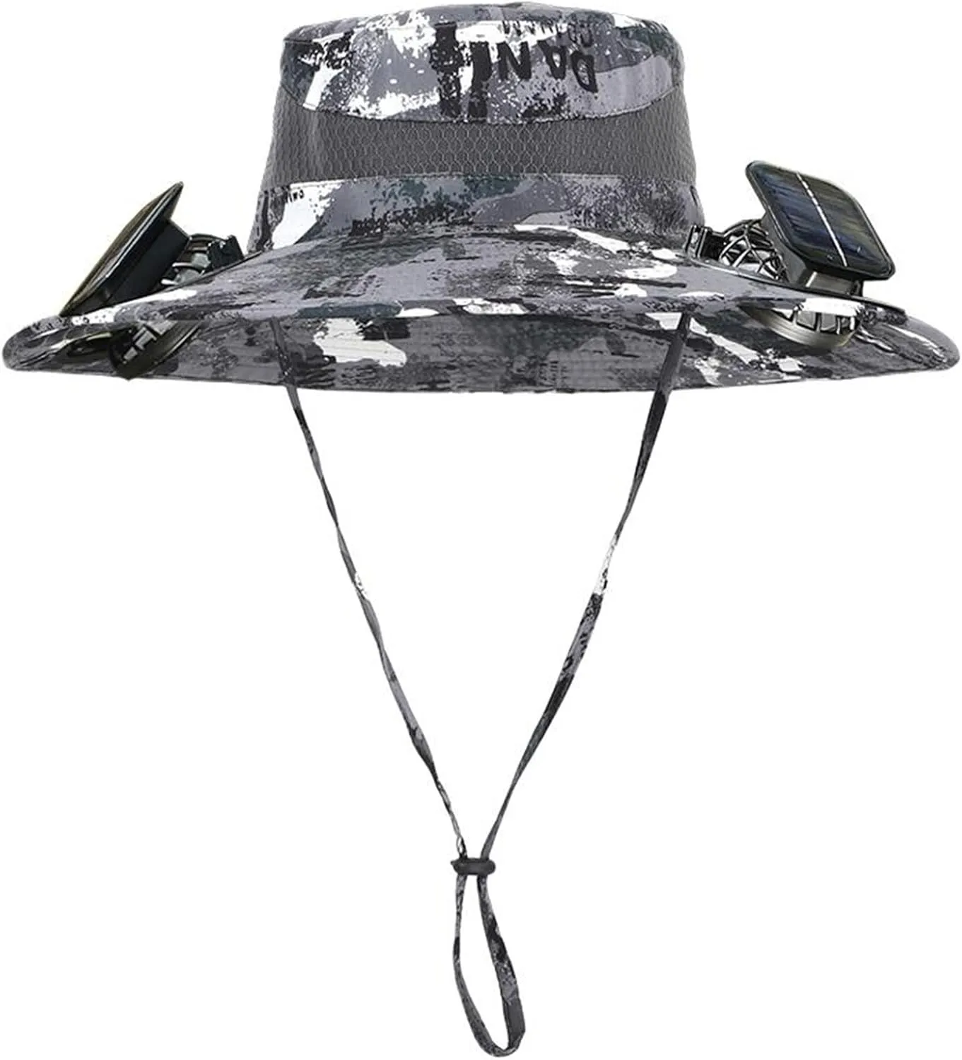 Wide Brim Solar Fan Hats for Men, UPF 50  Solar Fan Sun Hat for Camping Outdoor Beach Hiking Fishing
