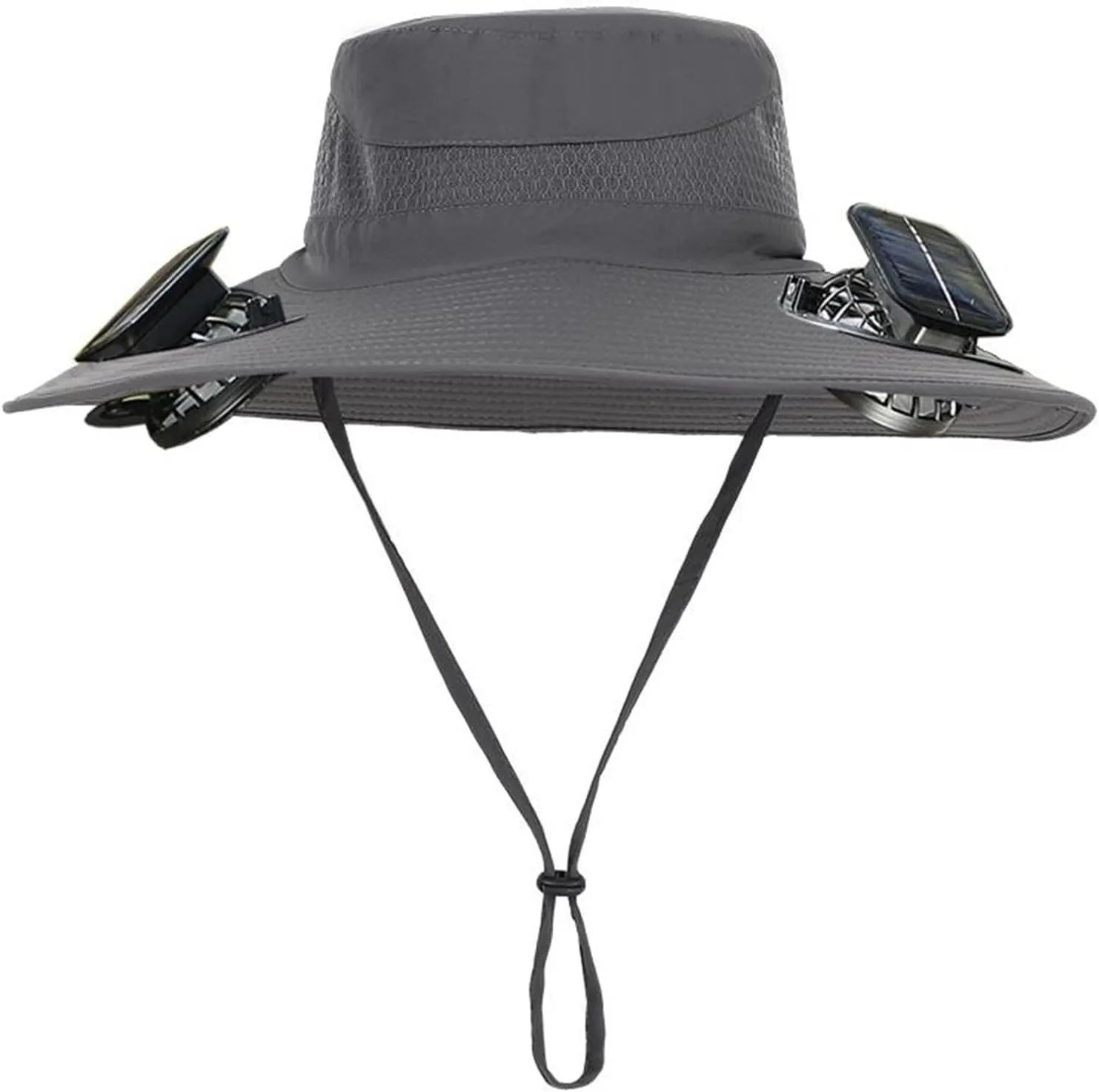 Wide Brim Solar Fan Hats for Men, UPF 50  Solar Fan Sun Hat for Fishing Hiking Beach Camping Outdoor