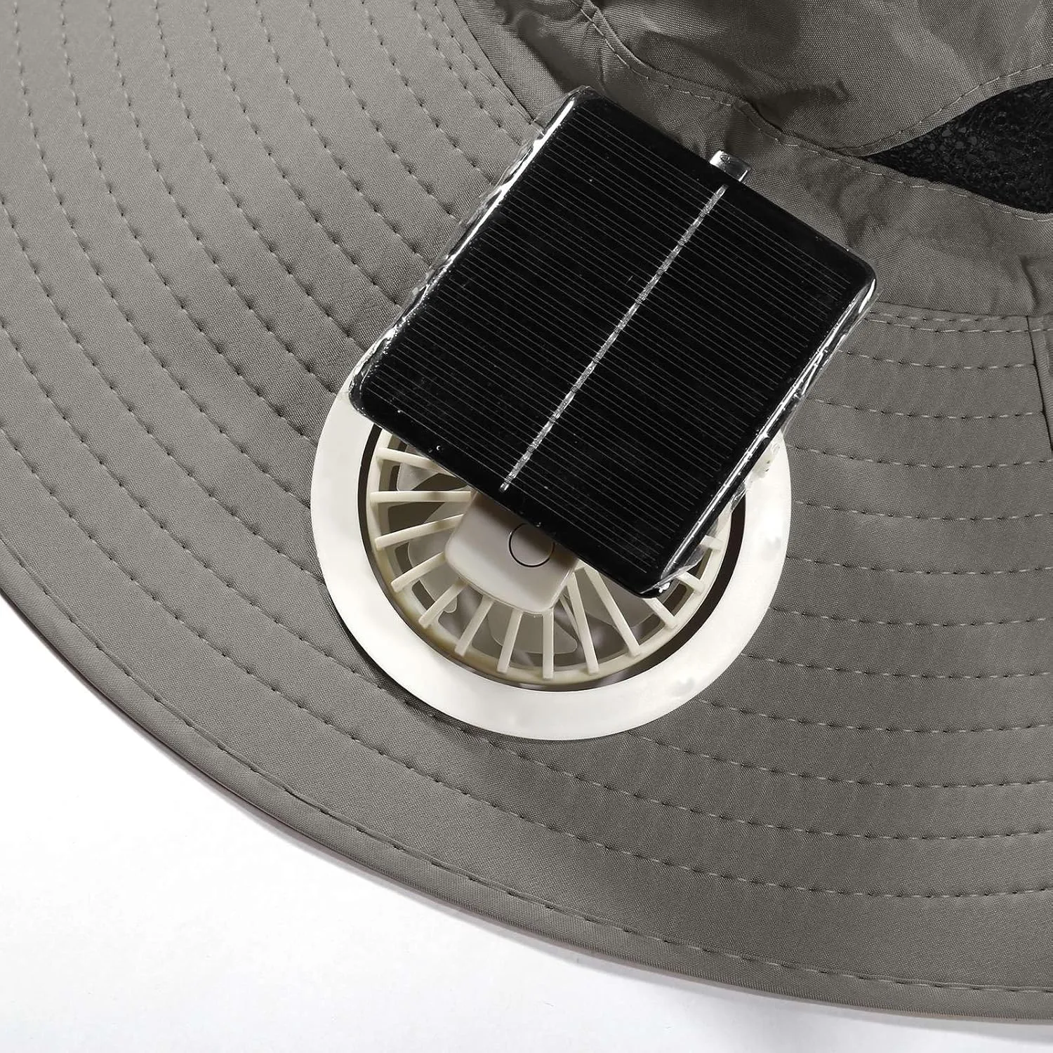Wide Brim Solar Fan Outdoor Fishing Hat-Solar & USB Charging Big Head, Outdoor Fishing Sun Hat with Removable for Men