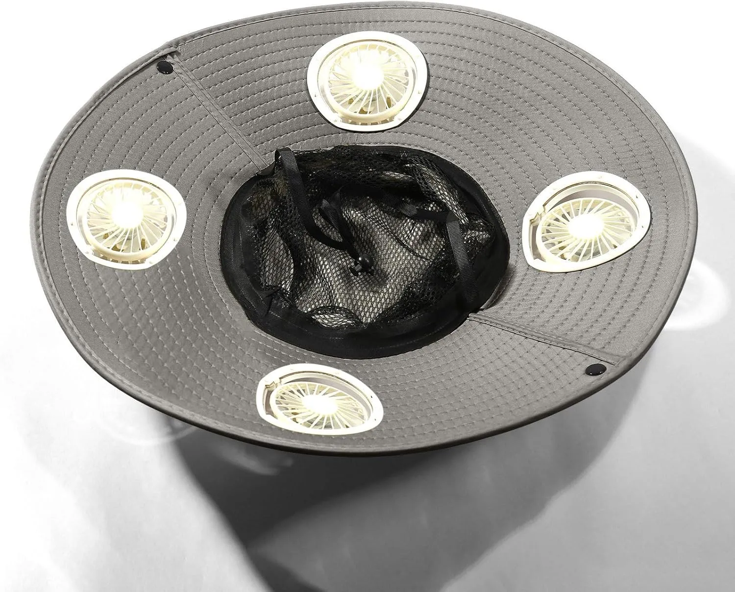 Wide Brim Solar Fan Outdoor Fishing Hat-Solar & USB Charging Big Head, Outdoor Fishing Sun Hat with Removable for Men