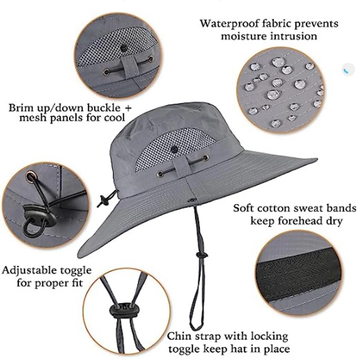 Wide Brim Solar Fan Outdoor Fishing Hat-Solar & USB Charging, Outdoor Solar Powered Fan Hat Sun Hat for Men