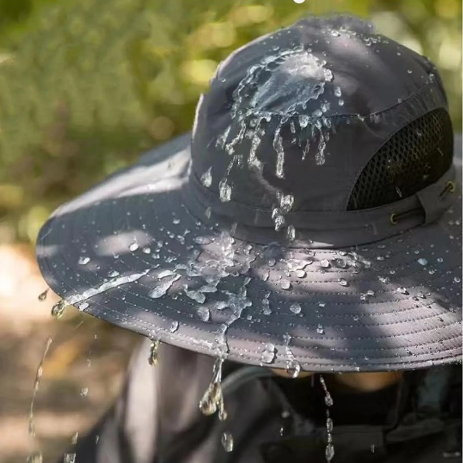 Wide Brim Solar Fan Outdoor Fishing Hat-Solar & USB Charging, Outdoor Solar Powered Fan Hat Sun Hat for Men