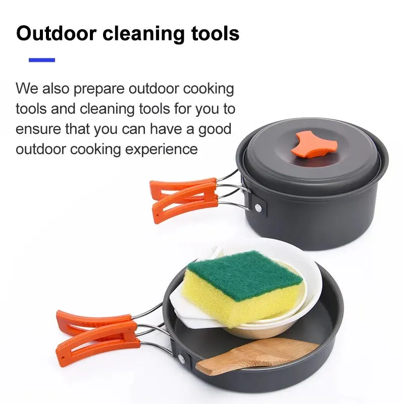 WIDESEA Camping Cookware Set Foldable Aluminium for Outdoor Cooking