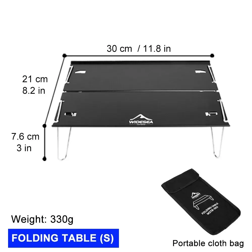 Widesea Outdoor Ultra-Light Foldable Camping Table - Portable Desk for Climbing, Fishing, Picnics, and Tourism