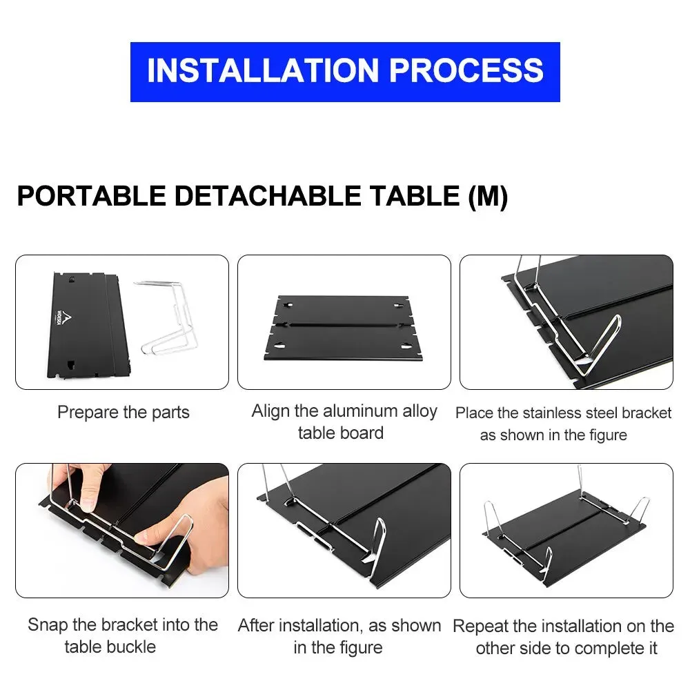 Widesea Outdoor Ultra-Light Foldable Camping Table - Portable Desk for Climbing, Fishing, Picnics, and Tourism