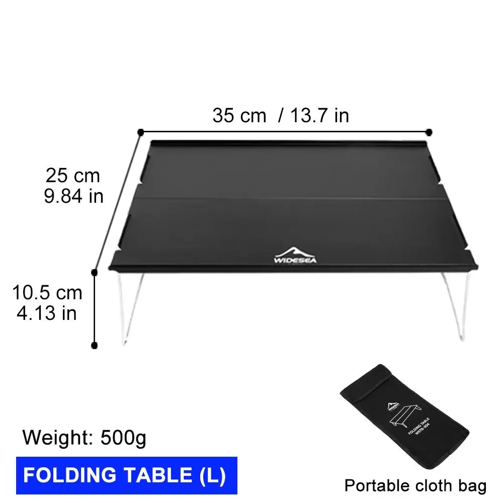 Widesea Outdoor Ultra-Light Foldable Camping Table - Portable Desk for Climbing, Fishing, Picnics, and Tourism
