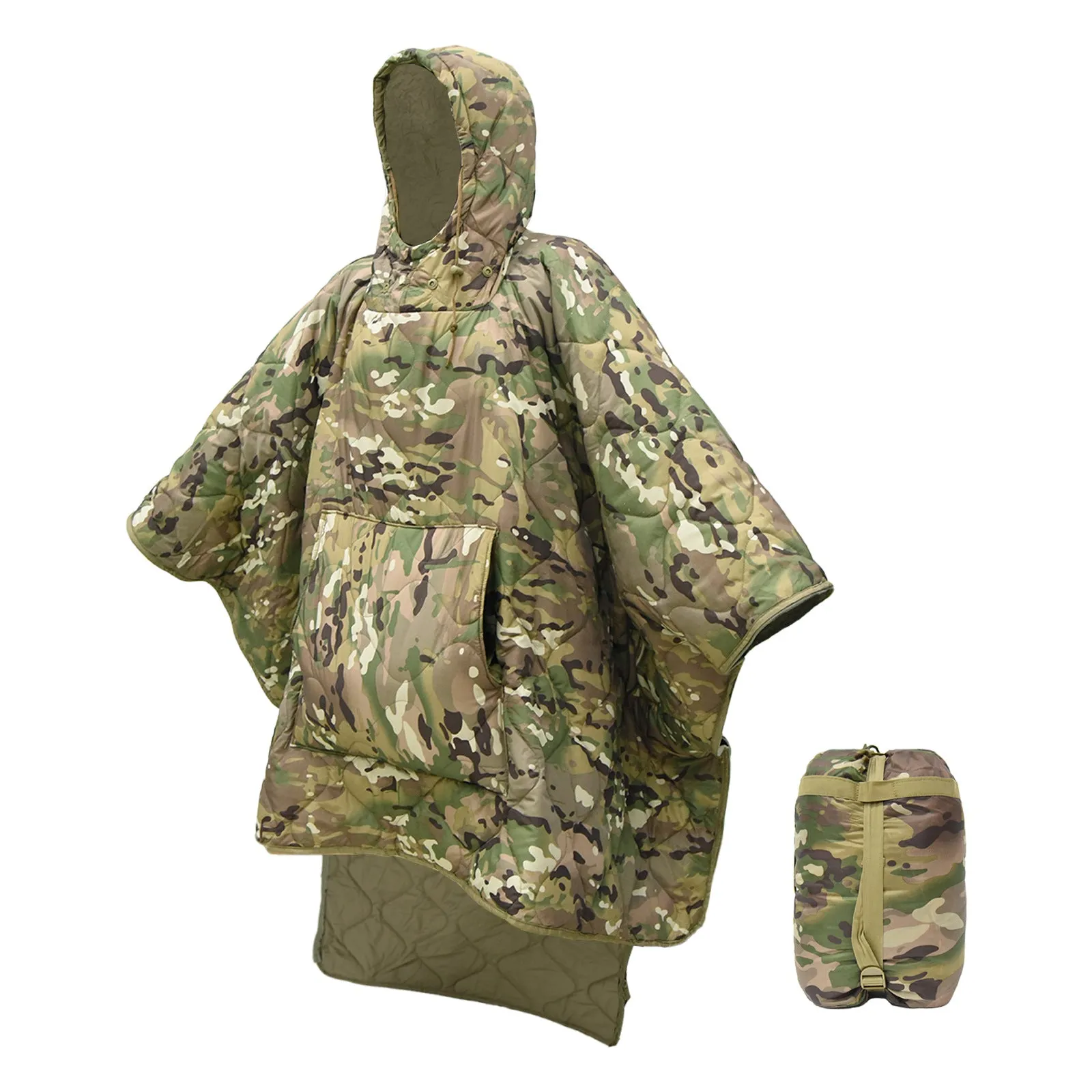 Wildking Outdoor Warm Camo Convenient Sleeping Bag Poncho
