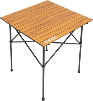 WILDROOTS Folding Camping Wood Grain Brown Table with Carry Bag, Lightweight Aluminum Table for Outdoor, Camping, Picnic, Cooking, Backyards, BBQ (L)