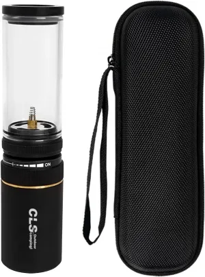 Windproof Tent Lantern, Outdoor Gas Lamp for Camping Activities, Ideal for BBQ and Trekking, Black