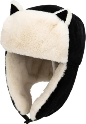 Winter Trapper Hat,Russian Ushanka Trooper Aviator Hats for Girl & Women,Snow Eskimo Hat with Ear Flaps for Cold Weather.