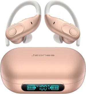 Wireless Earbuds Bluetooth Headphones 130Hrs Playtime with 2500mAh Wireless Charging Case LED Diaplay Hi-Fi Waterproof Over Ear Earphones for Sports Running Workout Gaming