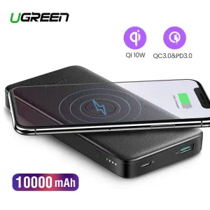 Wireless QC3.0 PD Ugreen Bank Powerbank Limited-time offer Charger Mi For 10000mAh iPhone Battery Portable Reliable Charger Quick Xiaomi Poverbank 9 Power