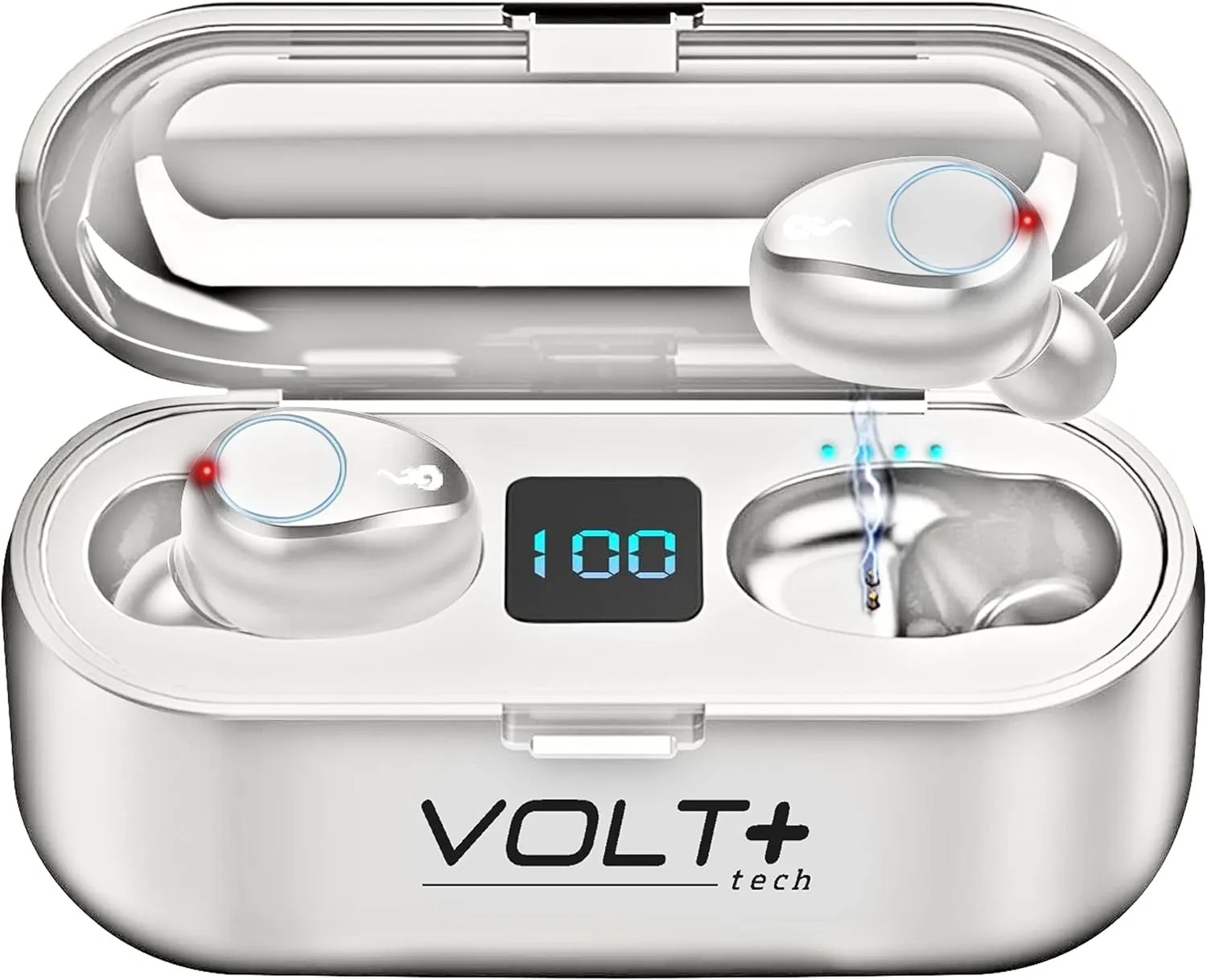 Wireless V5.3 Bluetooth Earbuds Compatible with Kurio Ultra 2 and 2,000Mah PowerBank LED Display, Mic 8D Bass IPX7 Waterproof/Sweatproof